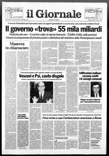 Il giornale : quotidiano del mattino